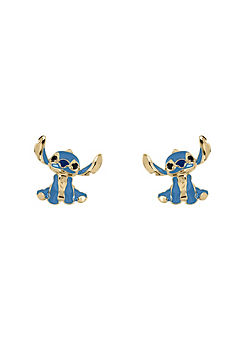 Disney 100 Stitch 18ct Yellow Gold Plated Stud Earrings