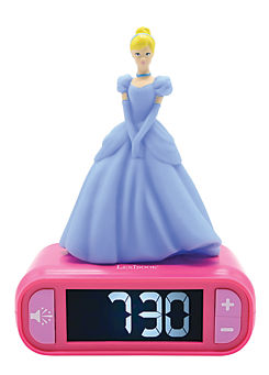 Disney Alarm Clock with Night Light 3D Design Disney Princesse Cinderella & Sound Effects