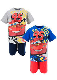 Disney Cars Pack of 2 T-Shirt Pyjama Sets