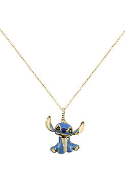 Disney Gold and Blue Stitch Necklace