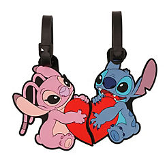 Disney Lilo & Stitch Blue, Pink & Red 2 Piece Luggage Tag Set