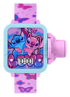 Disney Lilo & Stitch Pink Strap Projection Watch
