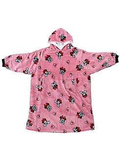 Disney Minnie Mouse Love Hugzee - Wearable Hooded Fleece Blanket