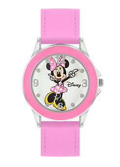 Disney Minnie Mouse Pink Silicon Strap Watch