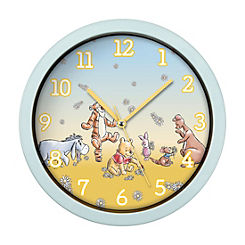 Disney Winnie The Pooh Blue Frame Wall Clock