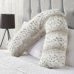 Downland Fleece V Shape Pillow - Snow Leopard