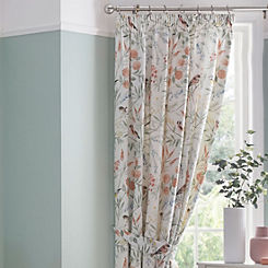 Dreams & Drapes Terracotta Caraway Pair of Pencil Pleat Lined Curtains