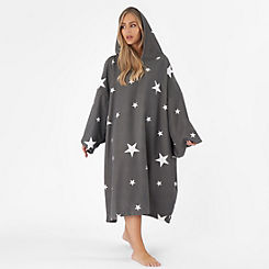 Dreamscene Star Printed Hooded Poncho Beach Towel