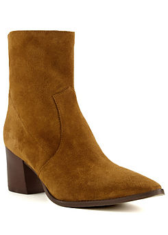 Dune London Pastern Tan Suede Western Boots