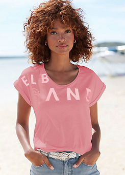 Elbsand Short Sleeve Logo Print T-Shirt