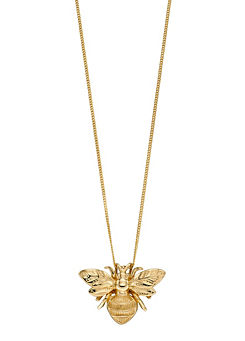 Elements Gold 9ct Yellow Gold Bee Necklace