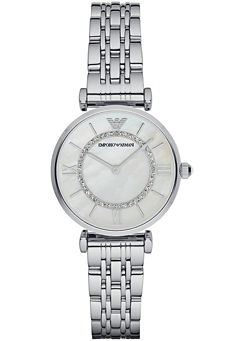 Emporio Armani Ladies Watch with Mother of Pearl Dial & Stainless Steel Bracelet
