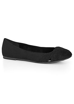 Evans Extra Wide Fit Sporty Ballet Flat