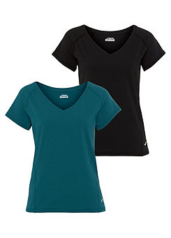 FAYN SPORTS Pack of 2 V-Neck T-Shirts