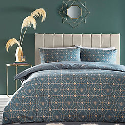 FURN Bee Deco Duvet Cover Set - French Blue