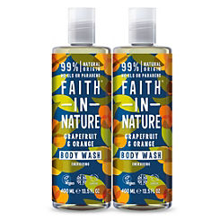Faith In Nature Body Wash Duo - Grapefruit & Orange