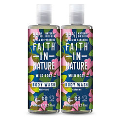 Faith In Nature Body Wash Duo - Wild Rose