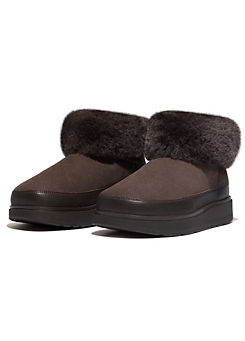 FitFlop Gen-FF Chocolate Mini Double-Faced Shearling Microwobbleboard™ Midsole Boots