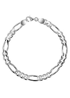 For You Collection Gent’s Sterling Silver Approx. 0.5 oz Figaro Bracelet