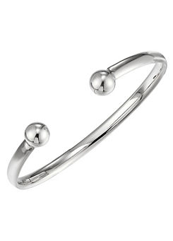 For You Collection Gent’s Sterling Silver Chunky Torque Bangle