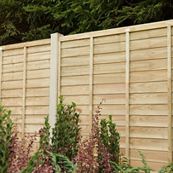 Forest Pack of 5 Pressure Treated Superlap Fence Panels - 6ft