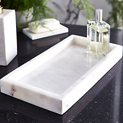 Freemans White Marble Bathroom Tray
