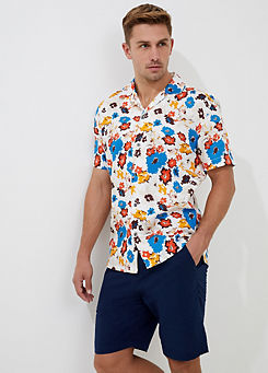 French Connection Revere Collar Print Shirt