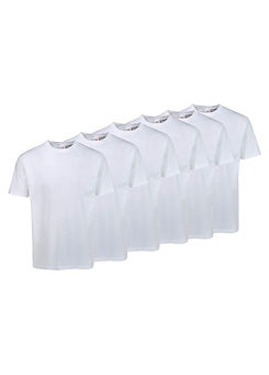 Fruit of The Loom Pack of 6 Short Sleeve T-Shirts