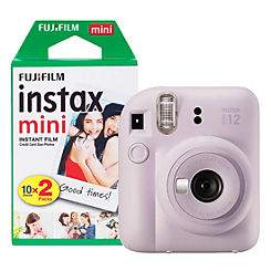 Fujifilm Instax Mini 12 Instant Camera with 20 Shot Film Pack - Lilac Purple