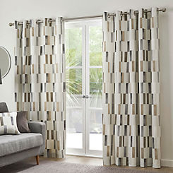 Fusion Oakland Lined Eyelet Curtains