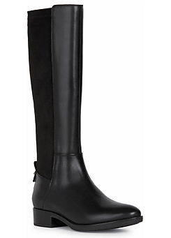 Geox Black Leather Felicity Boots