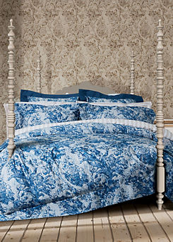 Giles Deacon by Sanderson Fringed Tulip Toile 100% Cotton Sateen 250 Thread Count Duvet Cover Set