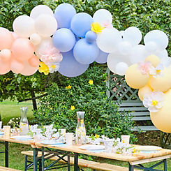 Ginger Ray Balloon Arch - Spring Balloon Arch with Paper Flowers