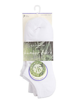 Glenmuir Ladies White Pack of 3 Sport Socks