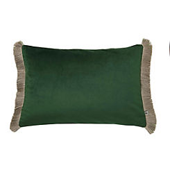 Graham & Brown Emerald Fringe Opulence 40 x 60cm Feather Filled Cushion