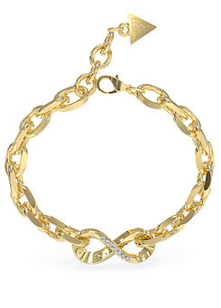 Guess Endless Dream Infinity Bold Gold Chain Bracelet