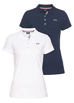 H.I.S Pack of 2 Short Sleeve Polo Shirts