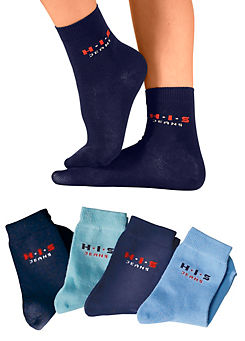 H.I.S Pack of 4 Logo Socks