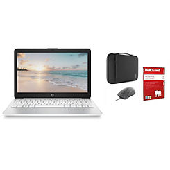 HP Stream 11.6 Inch Laptop Intel Celeron 4GB 64GB SSD Microsoft Office 365 Preinstalled Bundle - White