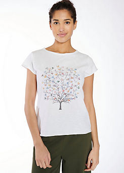 Hailys Tree Front Print Short Sleeve T-Shirt