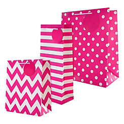 Hallmark Pink Patterned Set of 3 Gift Bags