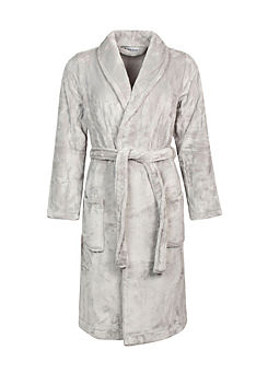 Heat Holders Ladies 1 Pce Fleece Dressing Gown- Grey