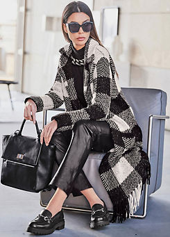 Heine Check Knitted Coat