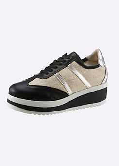 Heine Lace-Up Wedge Trainers