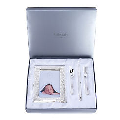 Hello Baby My Christening Day’ Frame with Knife Fork & Spoon Set