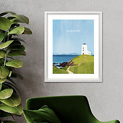 Henry Rivers Anglesey Twr Mawr Lighthouse Framed Art