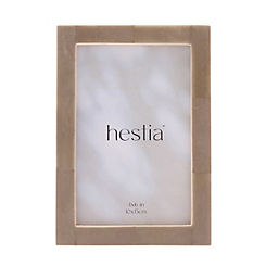 Hestia Thin Grey Stained Bone Photo Frame 4x6 Inch