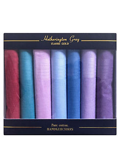 Hetherington Grey Men’s 7 Pack Assorted Dyed Cotton Handkerchiefs