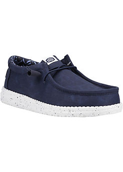 Hey Dude Blue Wally Canvas Shoes