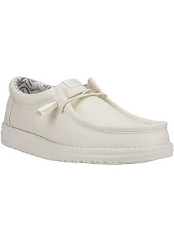 Hey Dude White Wally Canvas Shoes